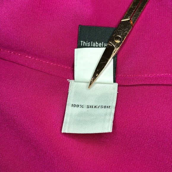 Diane Von Furstenberg Prita Silk Button Down Dress Fuschia Pink Size 6 - Picture 7 of 13